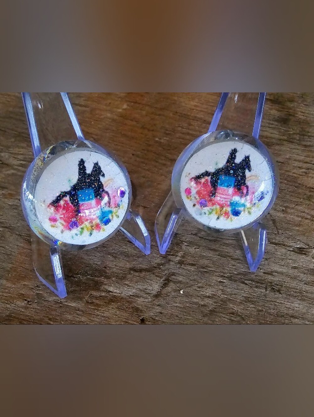 Handmade Barrel Racer Horse Bridle Rosettes Headstall Buttons 1.5"